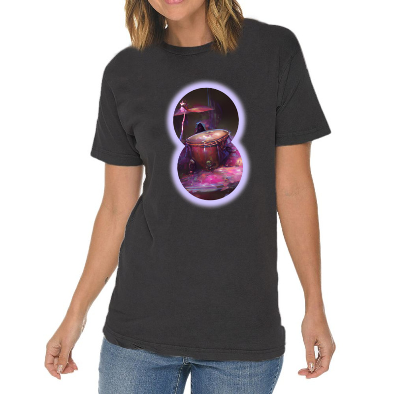 Beautiful Drummer Instrument Art Musician Futuristic Digital Brush Vintage T-Shirt by RogerKyleFox | Artistshot