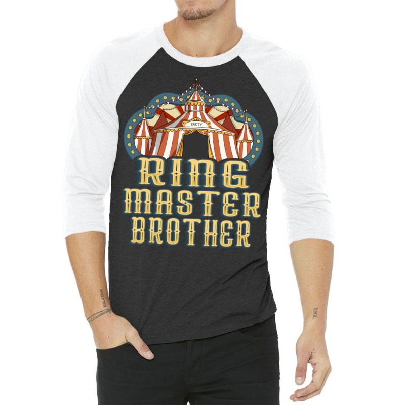 Ringmaster Brother   Vintage Circus Birthday Long Sleeve T Shirt 3/4 Sleeve Shirt by cm-arts | Artistshot