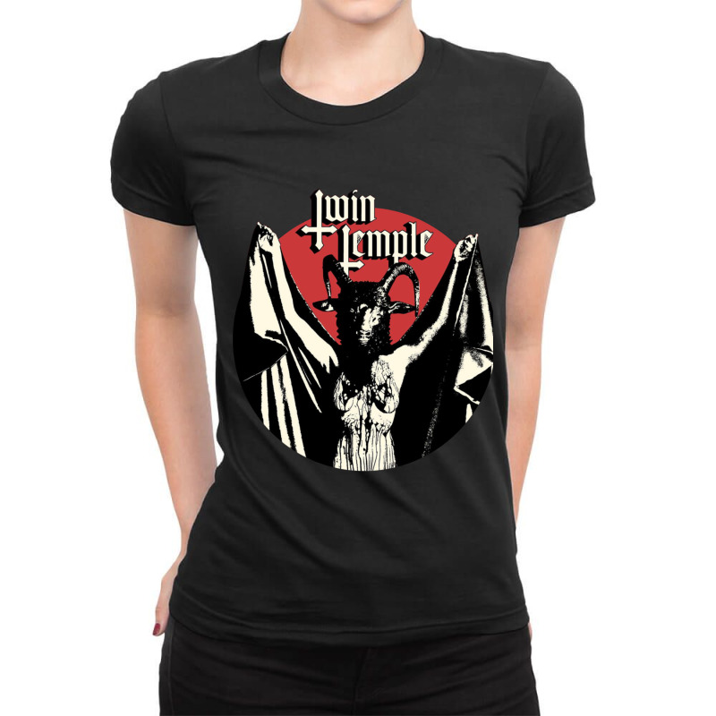 Twin Temple Ladies Fitted T-Shirt by SEANMCDONOUGH | Artistshot