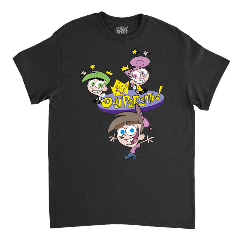 The Fairly Oddparents Cosmo Wanda And Timmy Title Classic T-shirt by cm-arts | Artistshot