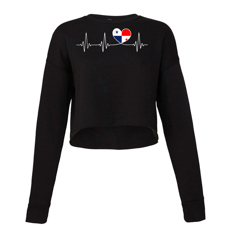 Panamá Love Heartbeat And Panamanian Flag Heart Panama T Shirt Cropped Sweater by cm-arts | Artistshot