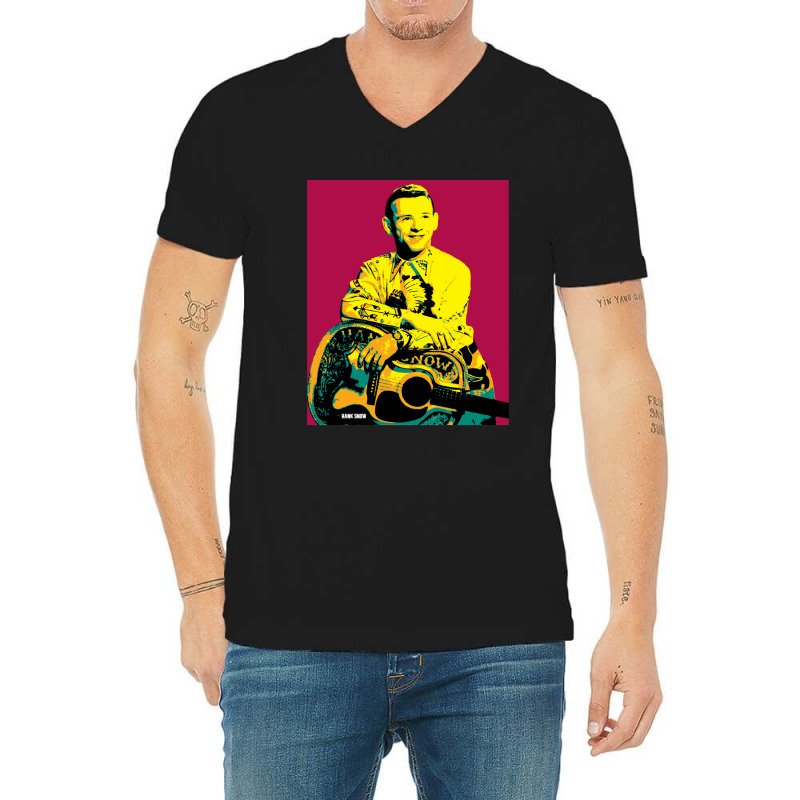 Hank Snow Clarence Eugene Snow The Singing Ranger The Yodeling Ranger  V-neck Tee | Artistshot