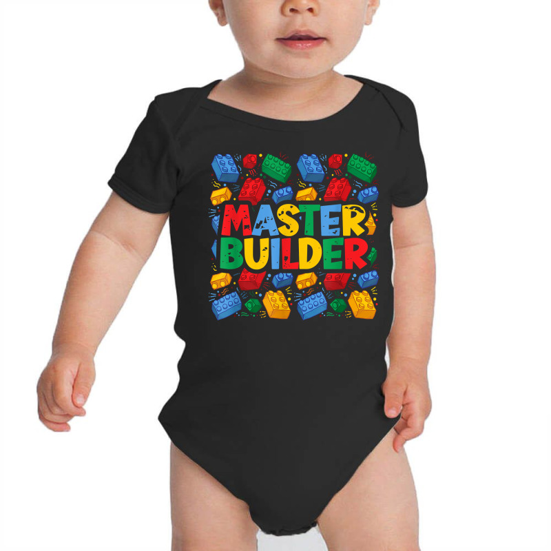 Vintage Master Builder Shirt Funny Brick Builder Blocks Gift T Shirt Baby Bodysuit by cm-arts | Artistshot