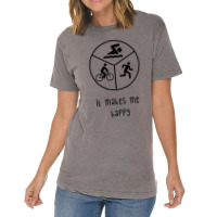 It Makes Me Happy Triathlon Vintage T-shirt | Artistshot