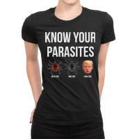 Funny President Donald Trump Parasite Lunatic T Shirt Tee T Shirt Ladies Fitted T-shirt | Artistshot