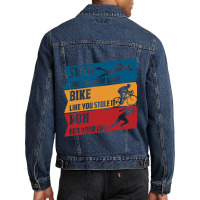 Swim   Run   Bike Men Denim Jacket | Artistshot