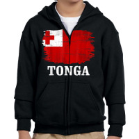 Vintage Tonga Flag For Tongan Gift T Shirt Youth Zipper Hoodie | Artistshot