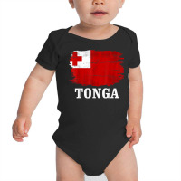 Vintage Tonga Flag For Tongan Gift T Shirt Baby Bodysuit | Artistshot