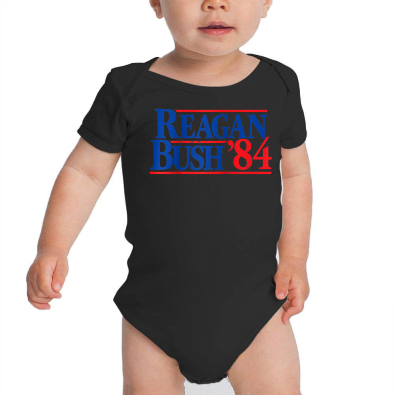 Reagan Bush '84 Vintage Republican Raglan Baseball Tee Baby Bodysuit by cm-arts | Artistshot