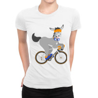 Team Dumbass On Bike Ladies Fitted T-shirt | Artistshot