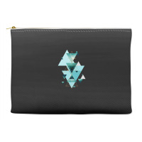 Geometric Triangle Compilation In Teal Accessory Pouches | Artistshot