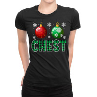 Chest Nuts Christmas Light Matching Couple Chestnuts Ladies Fitted T-shirt | Artistshot