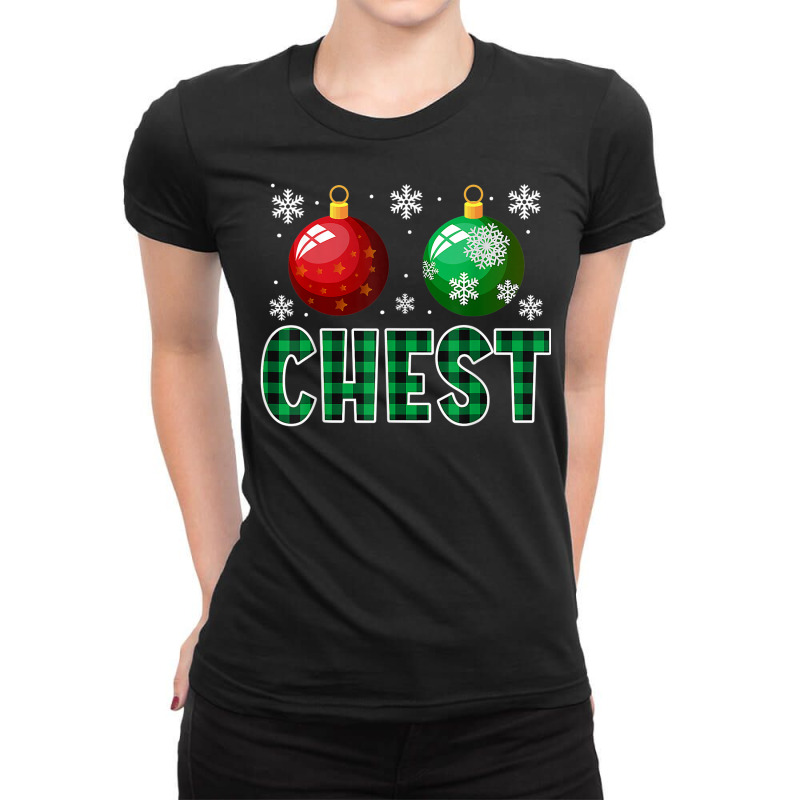 Chest Nuts Christmas Light Matching Couple Chestnuts Ladies Fitted T-Shirt by Uniform | Artistshot