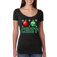 Chest Nuts Christmas Light Matching Couple Chestnuts Women's Triblend Scoop T-shirt | Artistshot