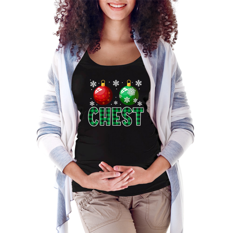 Chest Nuts Christmas Light Matching Couple Chestnuts Maternity Scoop Neck T-shirt by Uniform | Artistshot