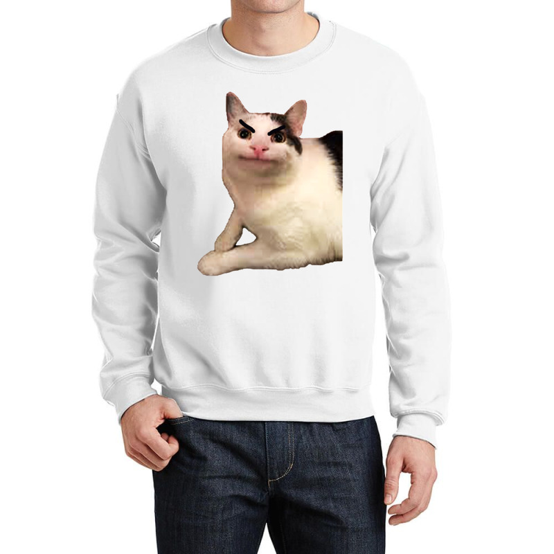 Beluga Discord Funny Cat Angry Version Crewneck Sweatshirt | Artistshot