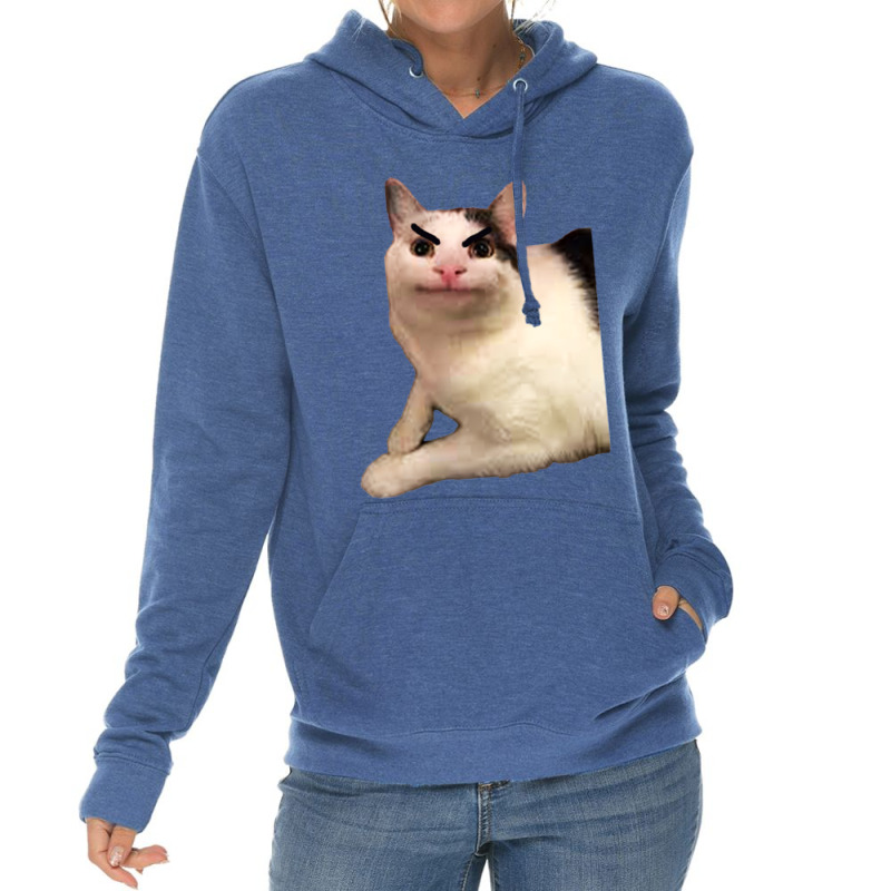 Beluga Discord Funny Cat Angry Version Lightweight Hoodie | Artistshot