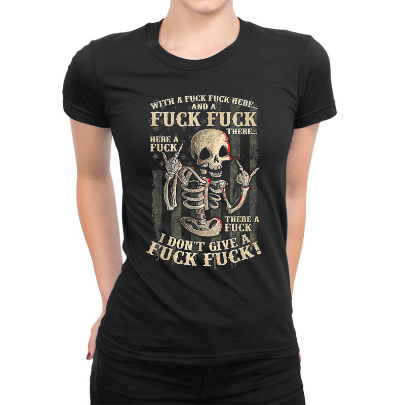 I Don't Give A Fuck Fuck T Shirt Ladies Fitted T-Shirt by cm-arts | Artistshot