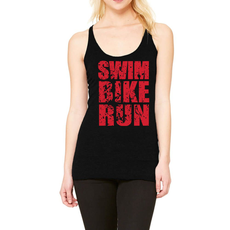 Swim Bike Run, Triathlon Racerback Tank by KENNETHPCLING | Artistshot