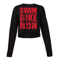 Swim Bike Run, Triathlon Cropped Sweater | Artistshot