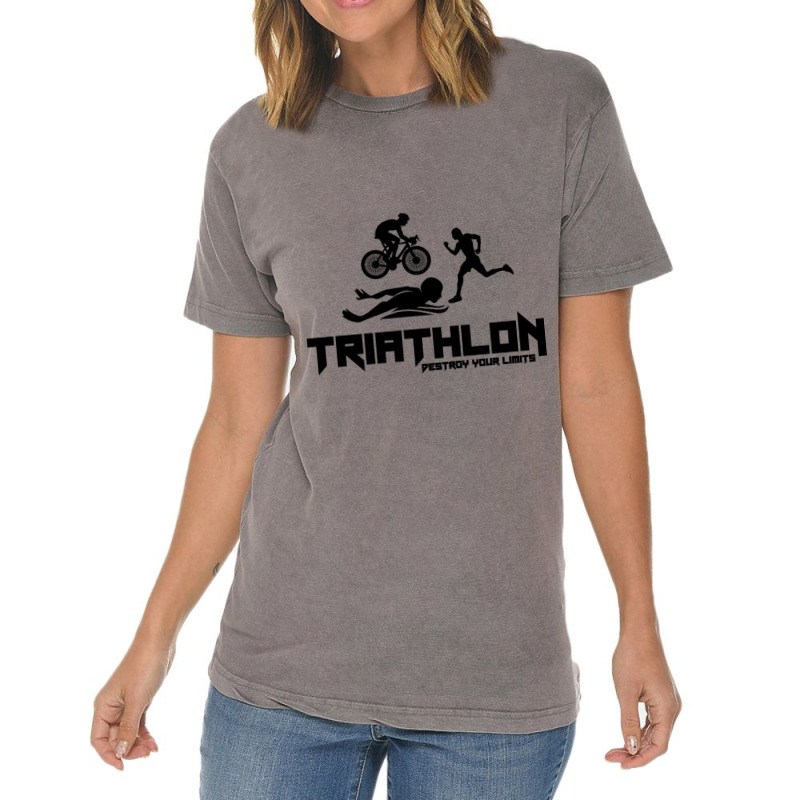 Triathlon Vintage T-Shirt by YAMARIMULERO | Artistshot