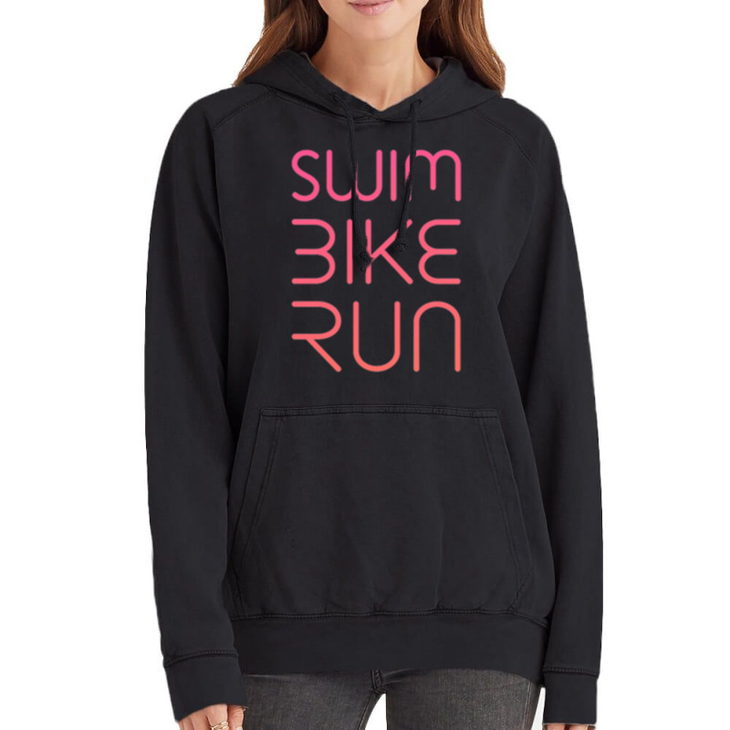 Swim Bike Run, Triathlon Cool Design Vintage Hoodie by KENNETHPCLING | Artistshot