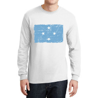 Flag Of Micronesia - Vintage Look - Banner Long Sleeve Shirts | Artistshot