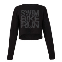 Triathlon   Swim Bike Run Triathlete Cropped Sweater | Artistshot