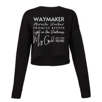 Christian Waymaker Bible Quotes Faith Cropped Sweater | Artistshot