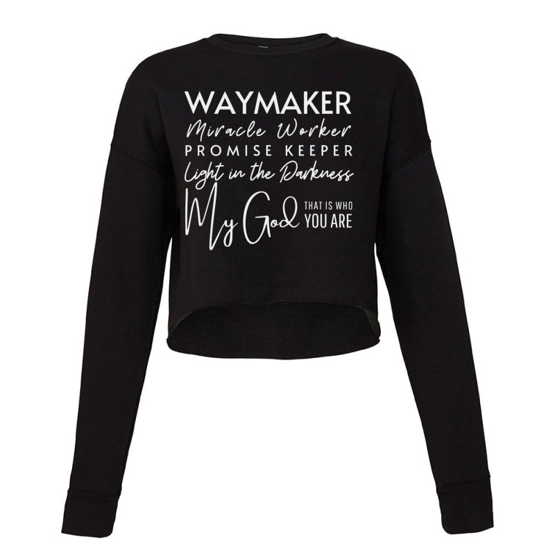 Christian Waymaker Bible Quotes Faith Cropped Sweater by cm-arts | Artistshot