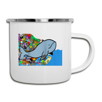 Blue Whale, Marine Sea Animal, Ocean Life, Surf, Art Work Raglan Baseb Camper Cup | Artistshot