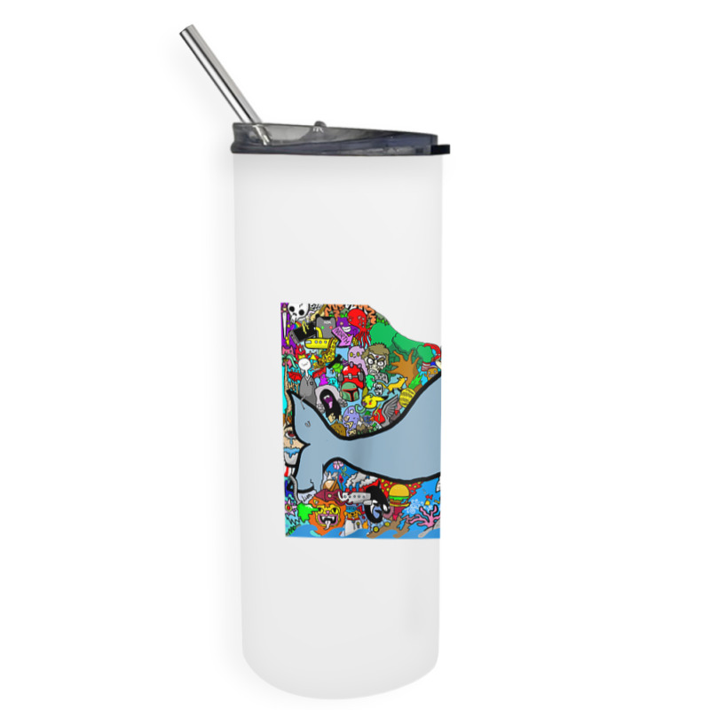 Blue Whale, Marine Sea Animal, Ocean Life, Surf, Art Work Raglan Baseb Skinny Tumbler | Artistshot