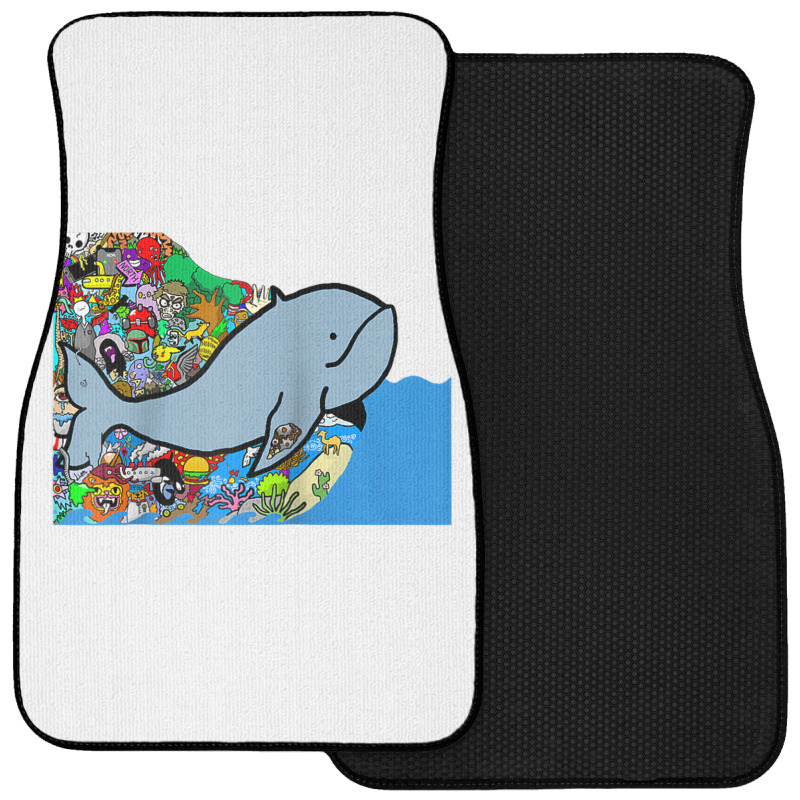 Blue Whale, Marine Sea Animal, Ocean Life, Surf, Art Work Raglan Baseb Front Car Mat | Artistshot