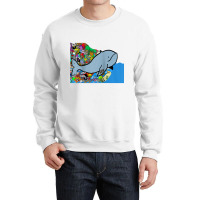 Blue Whale, Marine Sea Animal, Ocean Life, Surf, Art Work Raglan Baseb Crewneck Sweatshirt | Artistshot