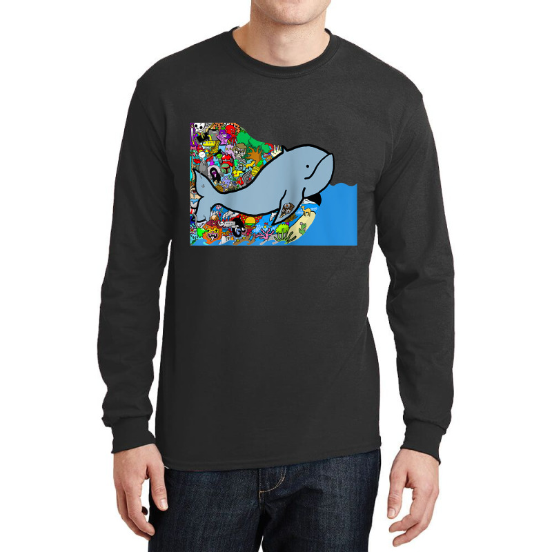 Blue Whale, Marine Sea Animal, Ocean Life, Surf, Art Work Raglan Baseb Long Sleeve Shirts | Artistshot