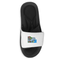 Blue Whale, Marine Sea Animal, Ocean Life, Surf, Art Work Raglan Baseb Slide Sandal | Artistshot