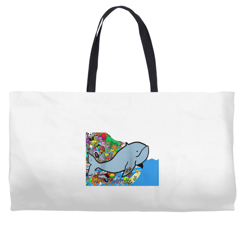 Blue Whale, Marine Sea Animal, Ocean Life, Surf, Art Work Raglan Baseb Weekender Totes | Artistshot