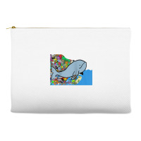 Blue Whale, Marine Sea Animal, Ocean Life, Surf, Art Work Raglan Baseb Accessory Pouches | Artistshot