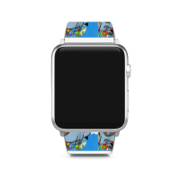 Blue Whale, Marine Sea Animal, Ocean Life, Surf, Art Work Raglan Baseb Apple Watch Band | Artistshot