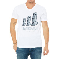 Rapa Nui Moai Easter Islands Statue Heads Mystery T Shirt V-neck Tee | Artistshot