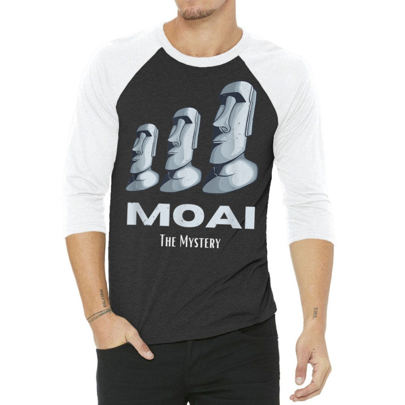 Rapa Nui Moai Easter Islands Statue Heads Mystery T Shirt 3/4 Sleeve Shirt | Artistshot