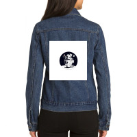 Castle In A Starry Night Chiffon Top Ladies Denim Jacket | Artistshot