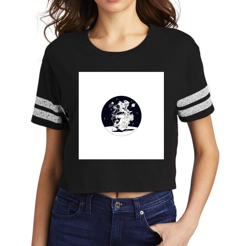 Castle In A Starry Night Chiffon Top Scorecard Crop Tee by cm-arts | Artistshot