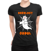 Oncology Ghoul Oncology Nurse Halloween Ghost Boo Costume Ladies Fitted T-shirt | Artistshot