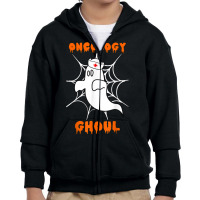 Oncology Ghoul Oncology Nurse Halloween Ghost Boo Costume Youth Zipper Hoodie | Artistshot