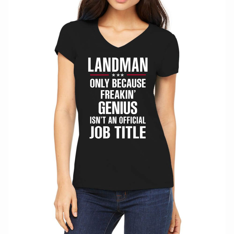 Gift For Freakin' Genius Landman Women's V-Neck T-Shirt by thanchashop | Artistshot