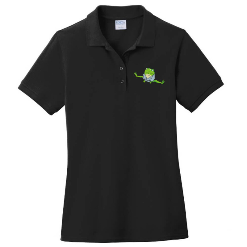 Froggy Ladies Polo Shirt by cm-arts | Artistshot