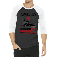 Wembley Live Aid Concert Remastered, London England Wemblay Stadium, M 3/4 Sleeve Shirt | Artistshot