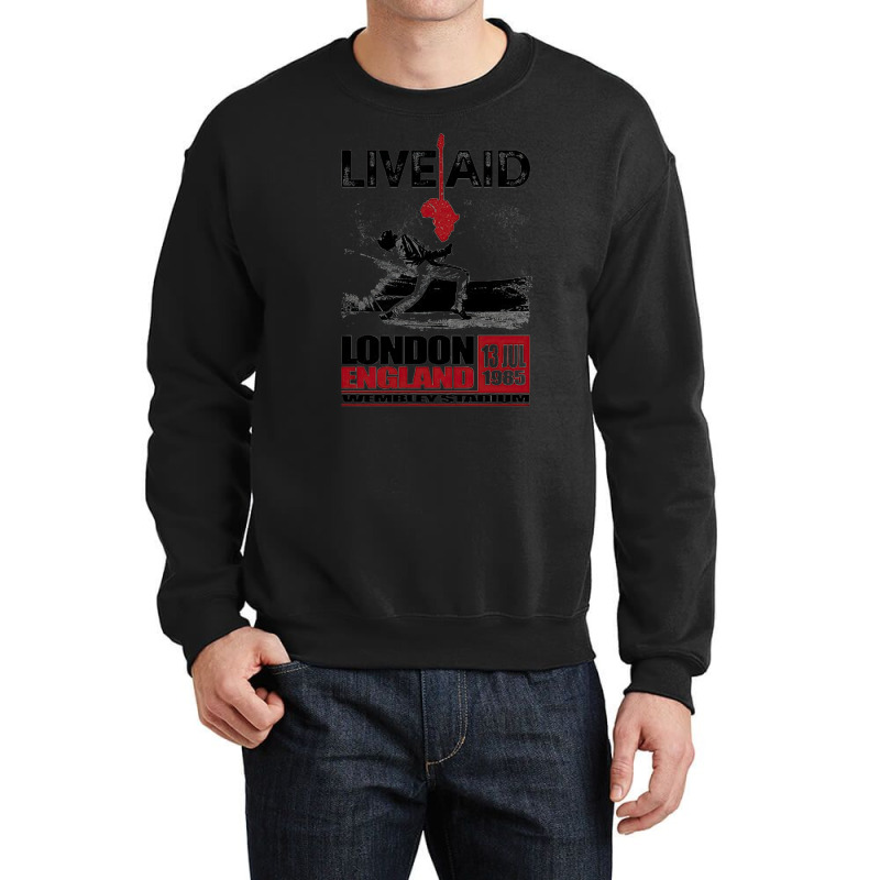 Wembley Live Aid Concert Remastered, London England Wemblay Stadium, M Crewneck Sweatshirt | Artistshot