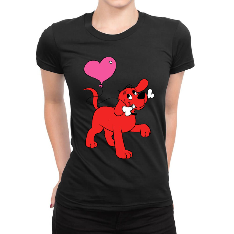 Clifford The Big Red Dog    (4) Ladies Fitted T-Shirt by TIMOTHYSHRINER | Artistshot